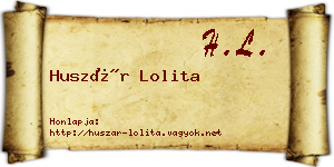 Huszár Lolita névjegykártya